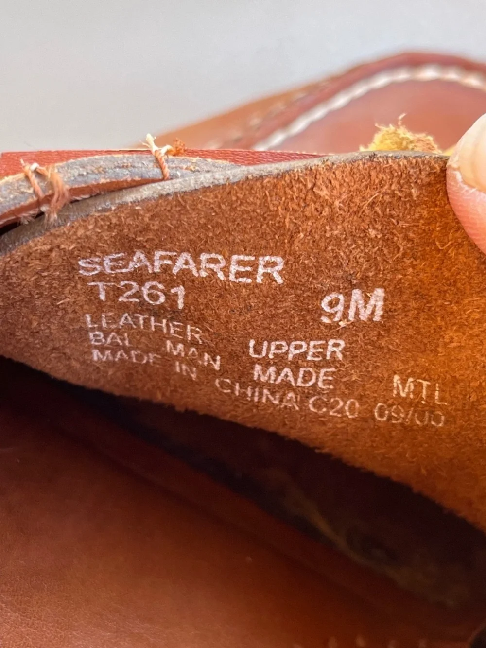 Bass Seafarer Brown Leather Boat Shoes Moc Toe Casual Loafers‎ 2-Eye Lace Up 9M